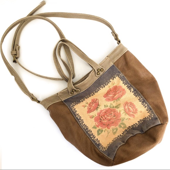 Free People Handbags - {FREE PEOPLE} Flower Pot Leather Cross Body Bag